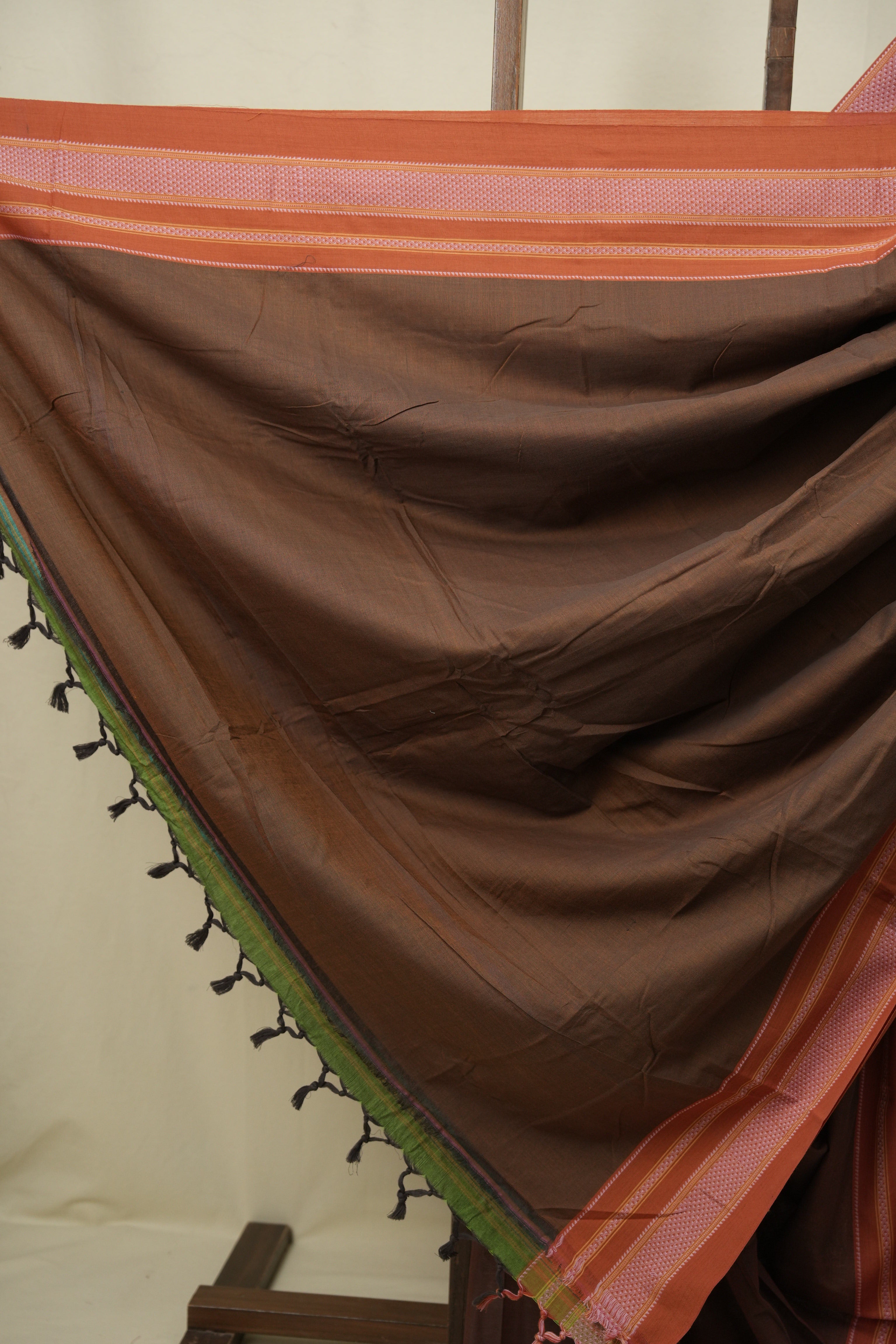 Brown Cotton IIkal Saree - SRBCIS1133