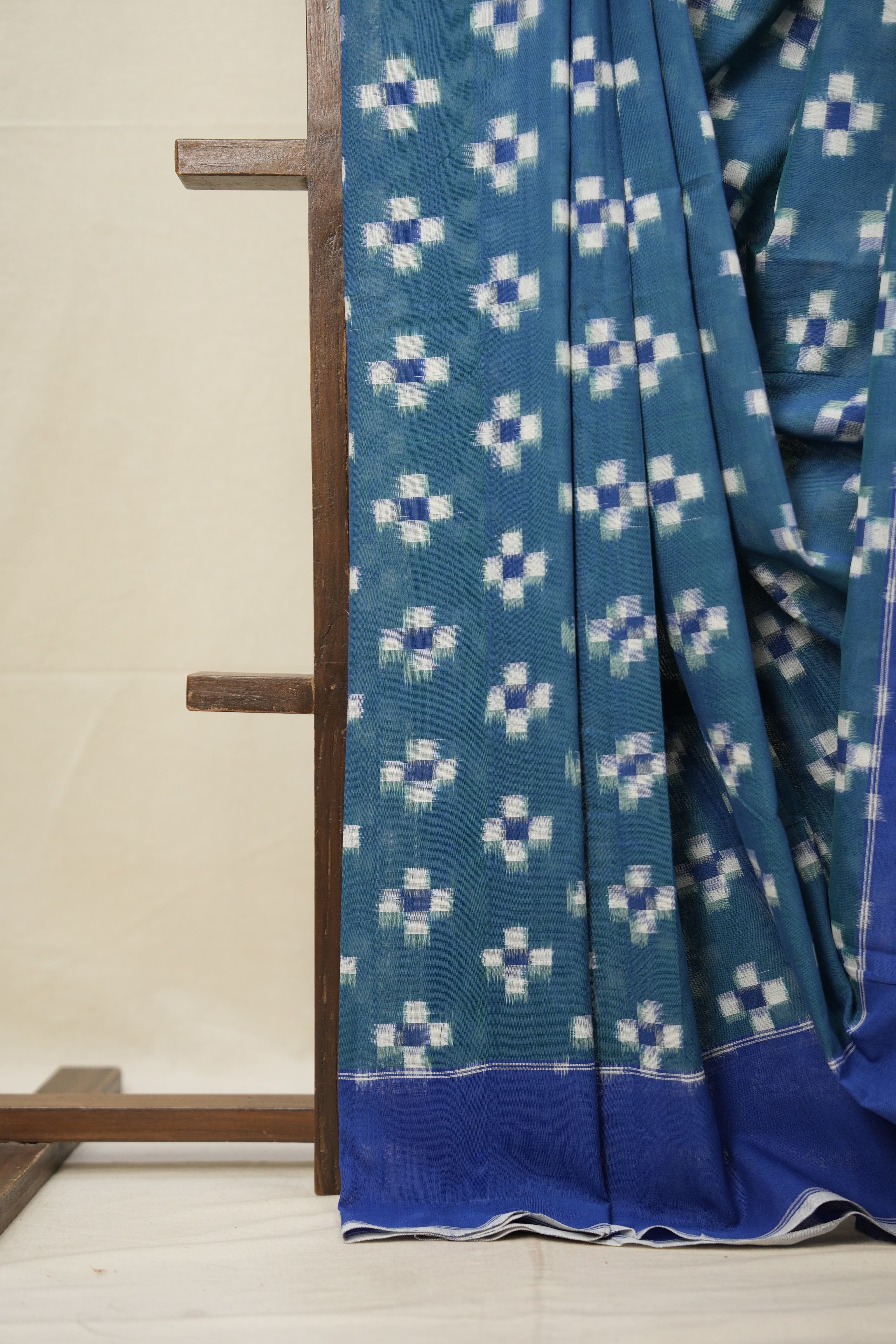 Peacock Green Pochampalli Cotton Ikat Saree - SRPGPCIS582