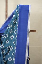 Peacock Green Pochampalli Cotton Ikat Saree - SRPGPCIS582