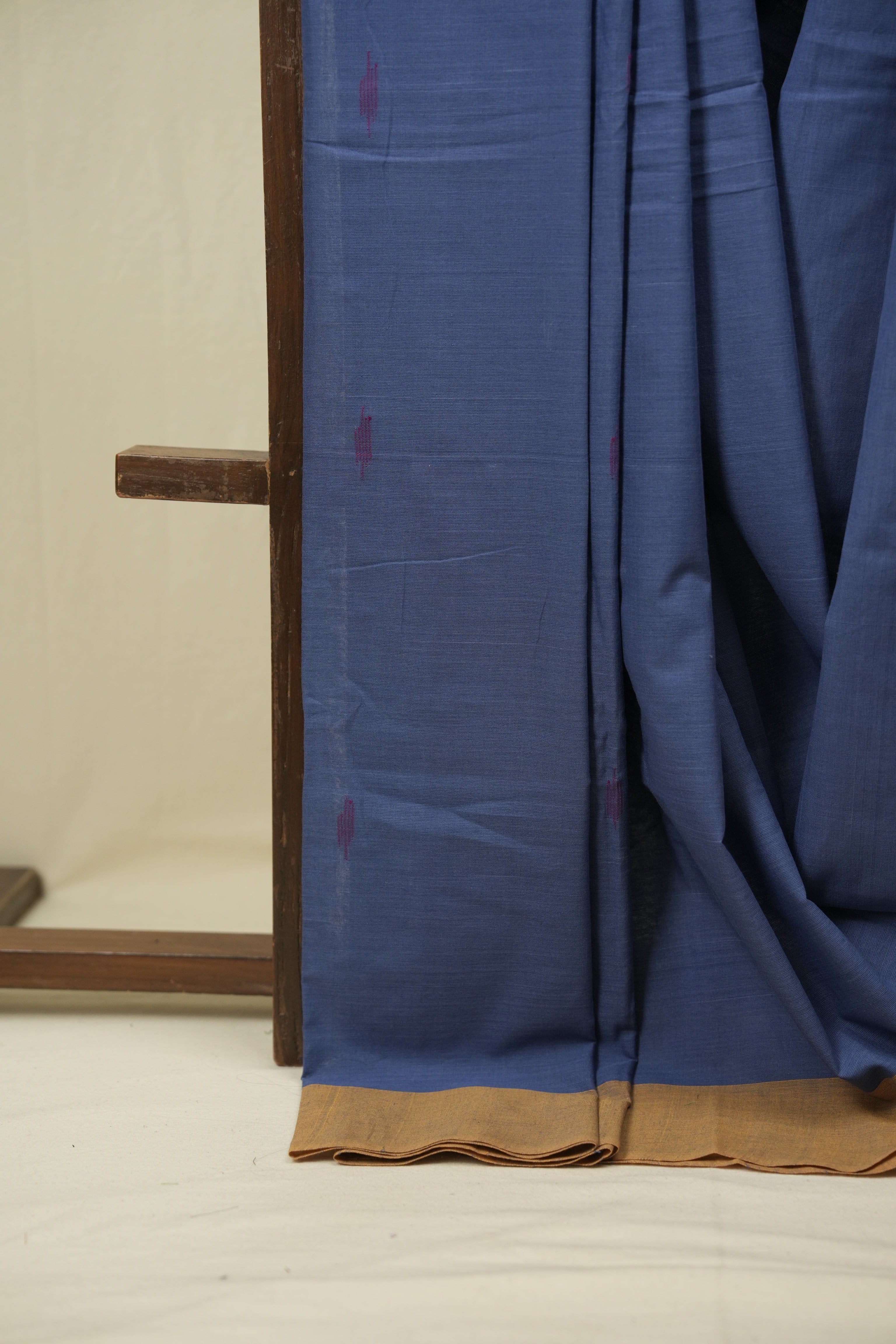 Blue Cotton IIkal Saree - SRBCIS1120