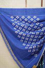 Peacock Green Pochampalli Cotton Ikat Saree - SRPGPCIS582