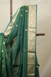 Rama Green Tissue Banarasi Silk Saree - SRRGTBSS33