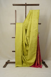 Neon Green Kanjeevaram Silk Saree-SRNGKSS777