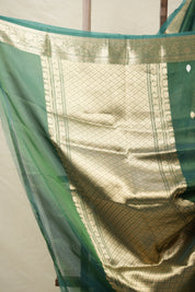 Rama Green Tissue Banarasi Silk Saree - SRRGTBSS33