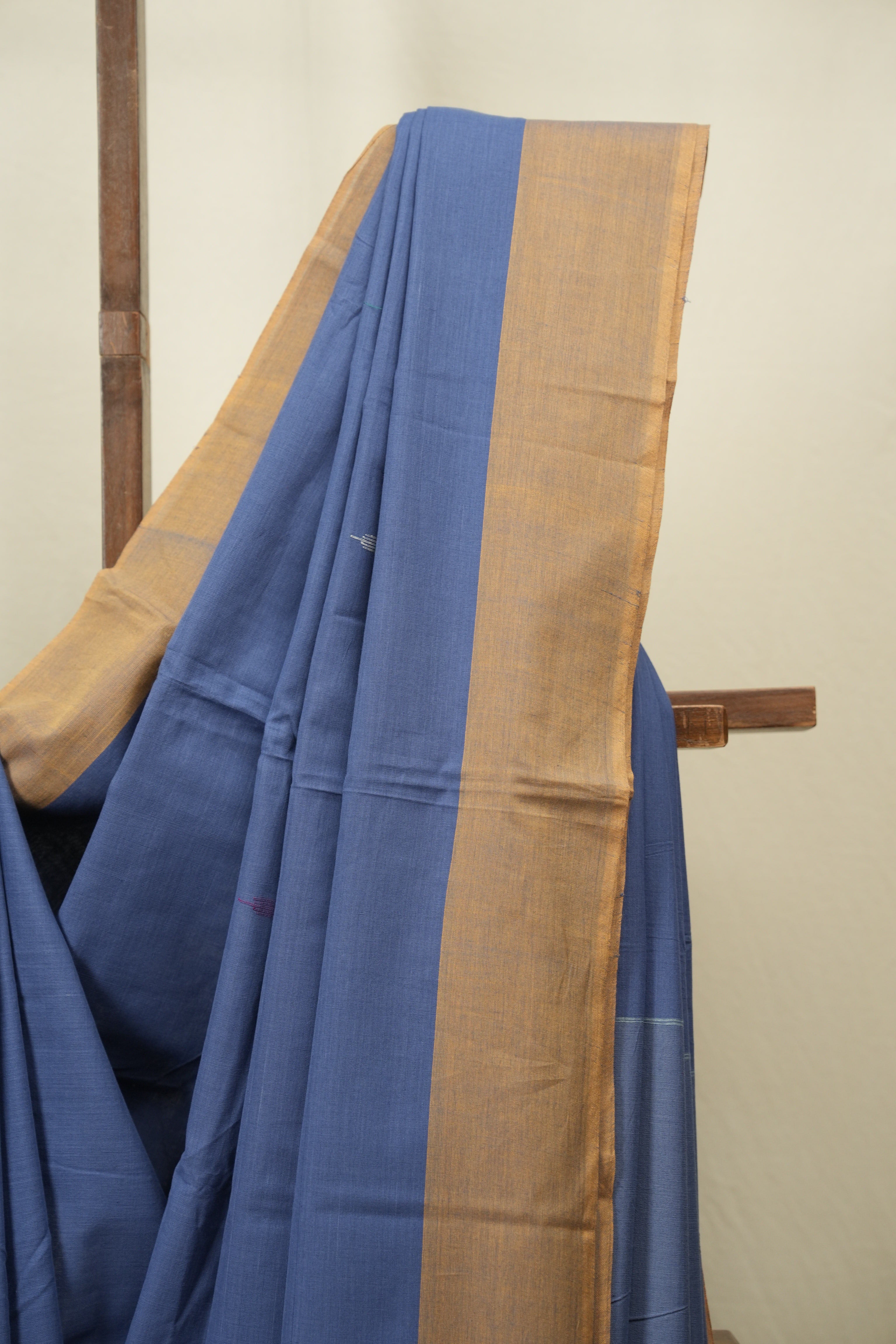 Blue Cotton IIkal Saree - SRBCIS1120