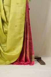 Neon Green Kanjeevaram Silk Saree-SRNGKSS777