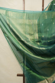 Rama Green Tissue Banarasi Silk Saree - SRRGTBSS33