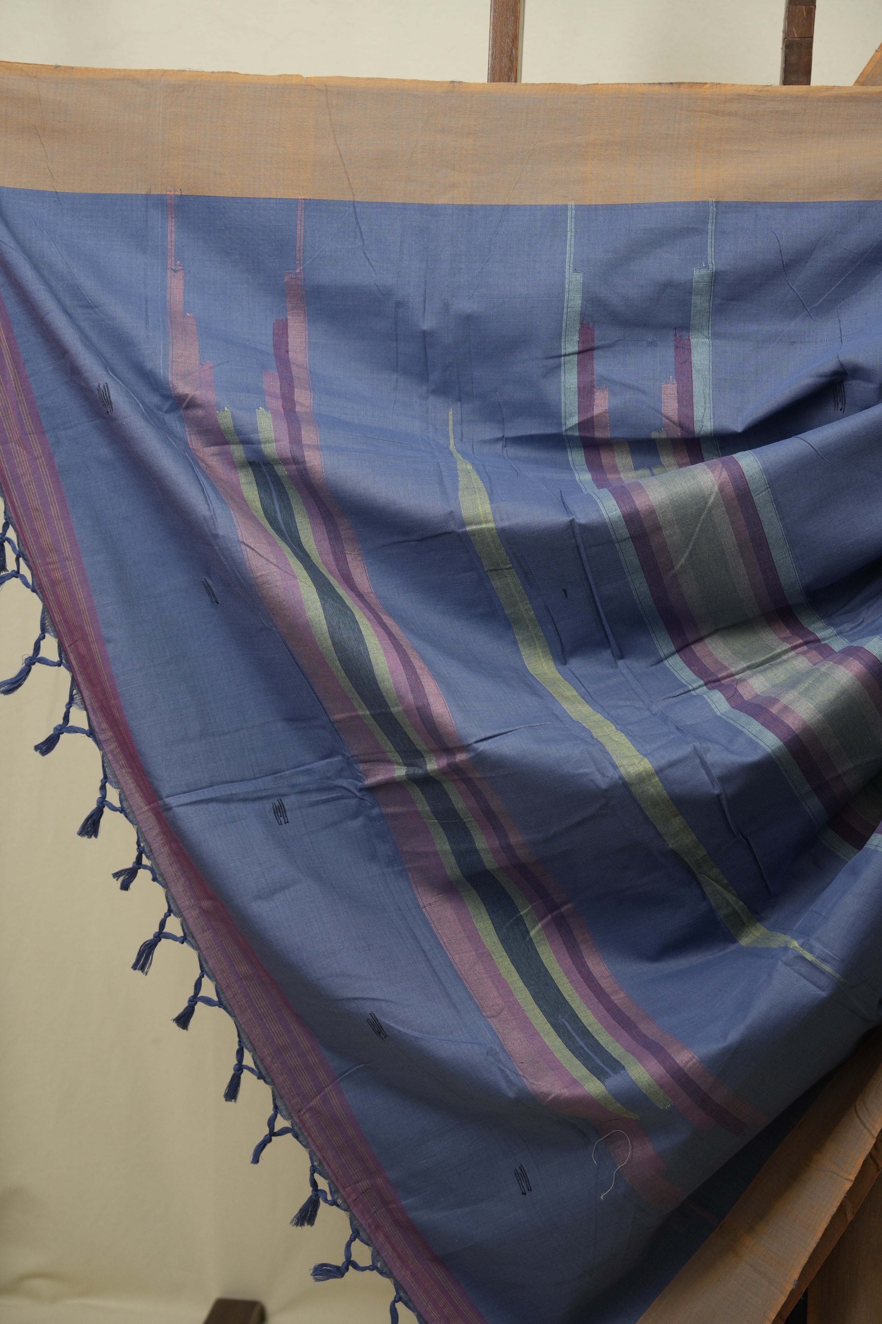 Blue Cotton IIkal Saree - SRBCIS1120