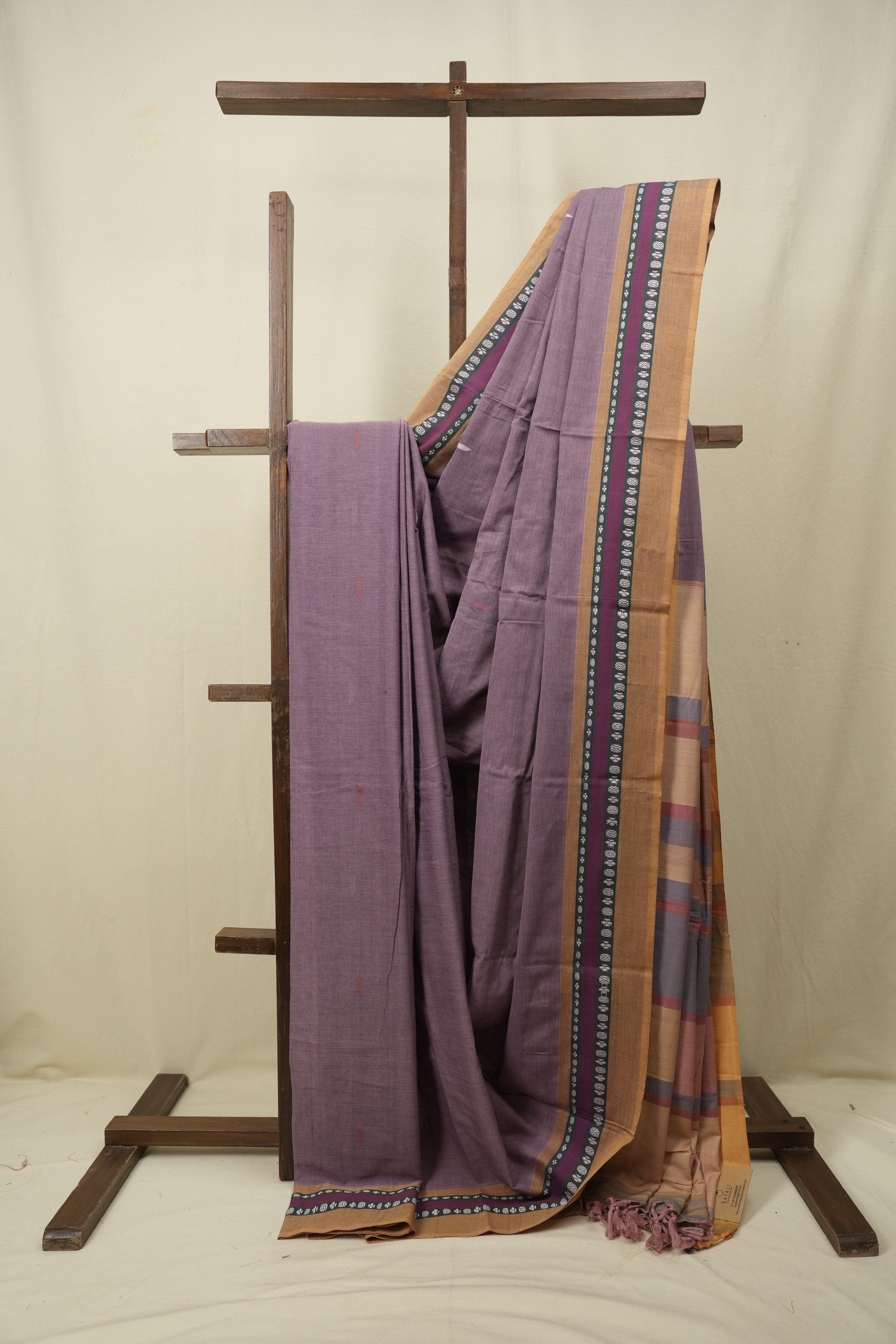 Lilac Cotton IIkal Saree - SRLCIS1121