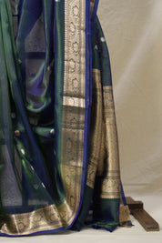 Peacock Green Tissue Banarasi Silk Saree - SRPGTBSS42