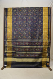 Navy Blue Rajkot Patola Silk Saree - SRNBRPSS490