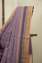Lilac Cotton IIkal Saree - SRLCIS1121