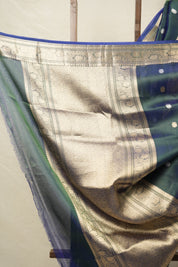 Peacock Green Tissue Banarasi Silk Saree - SRPGTBSS42