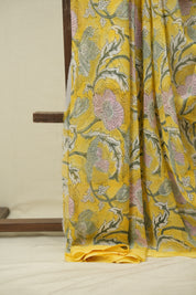Yellow HBP Chiffon Saree - SRYHCS48