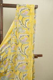 Yellow HBP Chiffon Saree - SRYHCS48