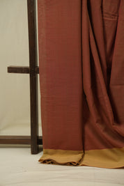 Rust Cotton IIkal Saree - SRRCIS1122