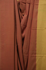 Rust Cotton IIkal Saree - SRRCIS1122