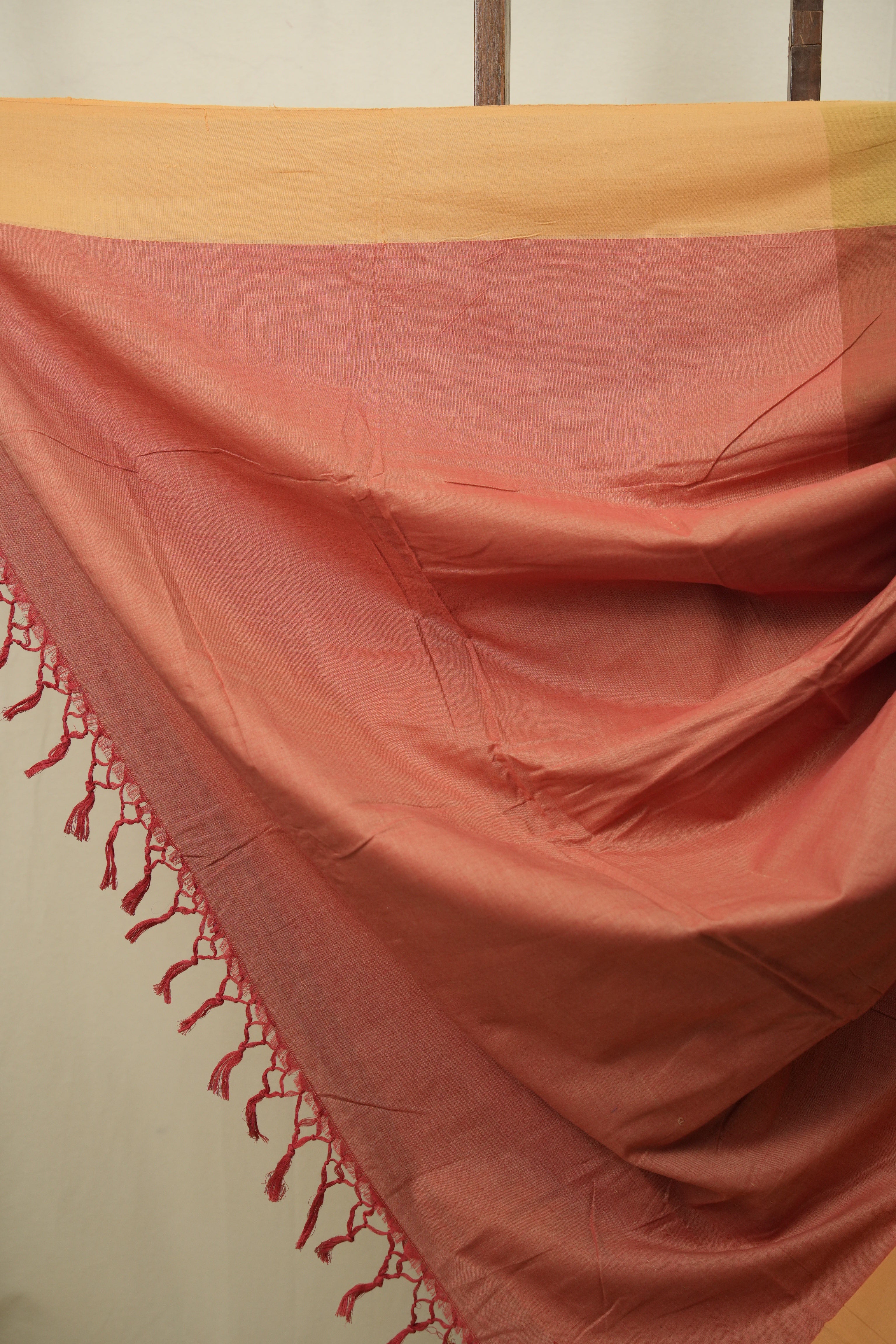 Rust Cotton IIkal Saree - SRRCIS1122