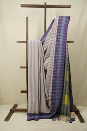 Pink- Grey Cotton IIkal Saree - SRPGCIS1114