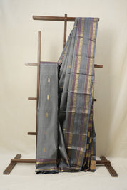 Grey Kanjeevaram Silk Saree-SRGKSS670