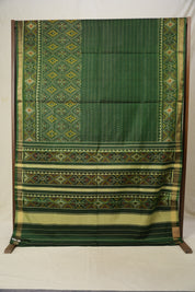 Bottle Green Rajkot Patola Silk Saree - SRBGRPSS523