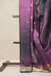 Two Tone Purple Tissue Banarasi Silk Saree - SRTTPTBSS41