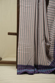 Pink- Grey Cotton IIkal Saree - SRPGCIS1114