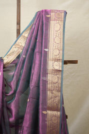 Two Tone Purple Tissue Banarasi Silk Saree - SRTTPTBSS41