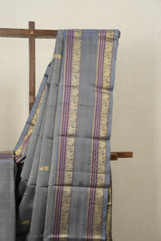 Grey Kanjeevaram Silk Saree-SRGKSS670
