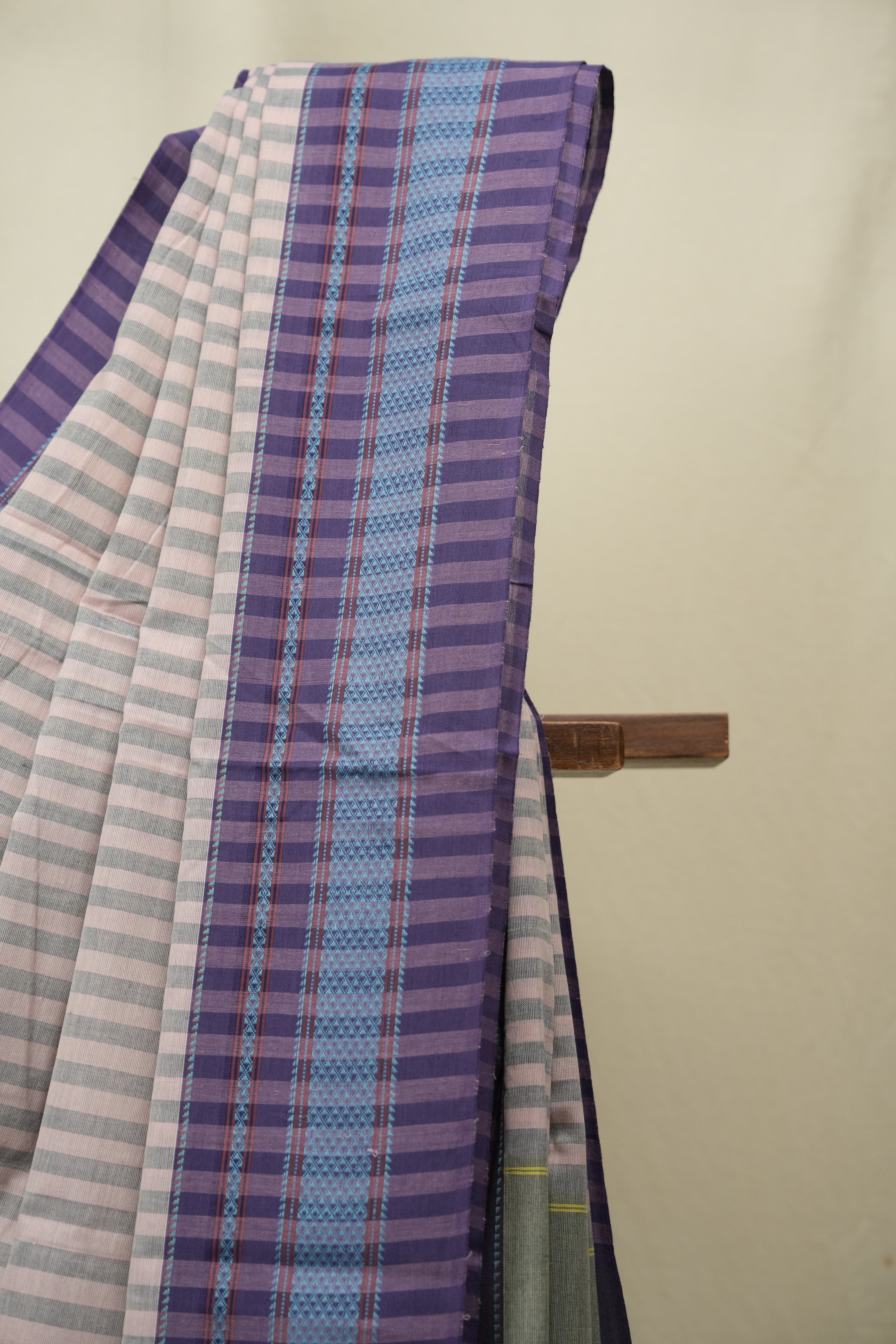 Pink- Grey Cotton IIkal Saree - SRPGCIS1114