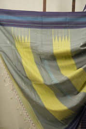 Pink- Grey Cotton IIkal Saree - SRPGCIS1114