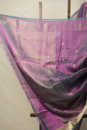 Two Tone Purple Tissue Banarasi Silk Saree - SRTTPTBSS41