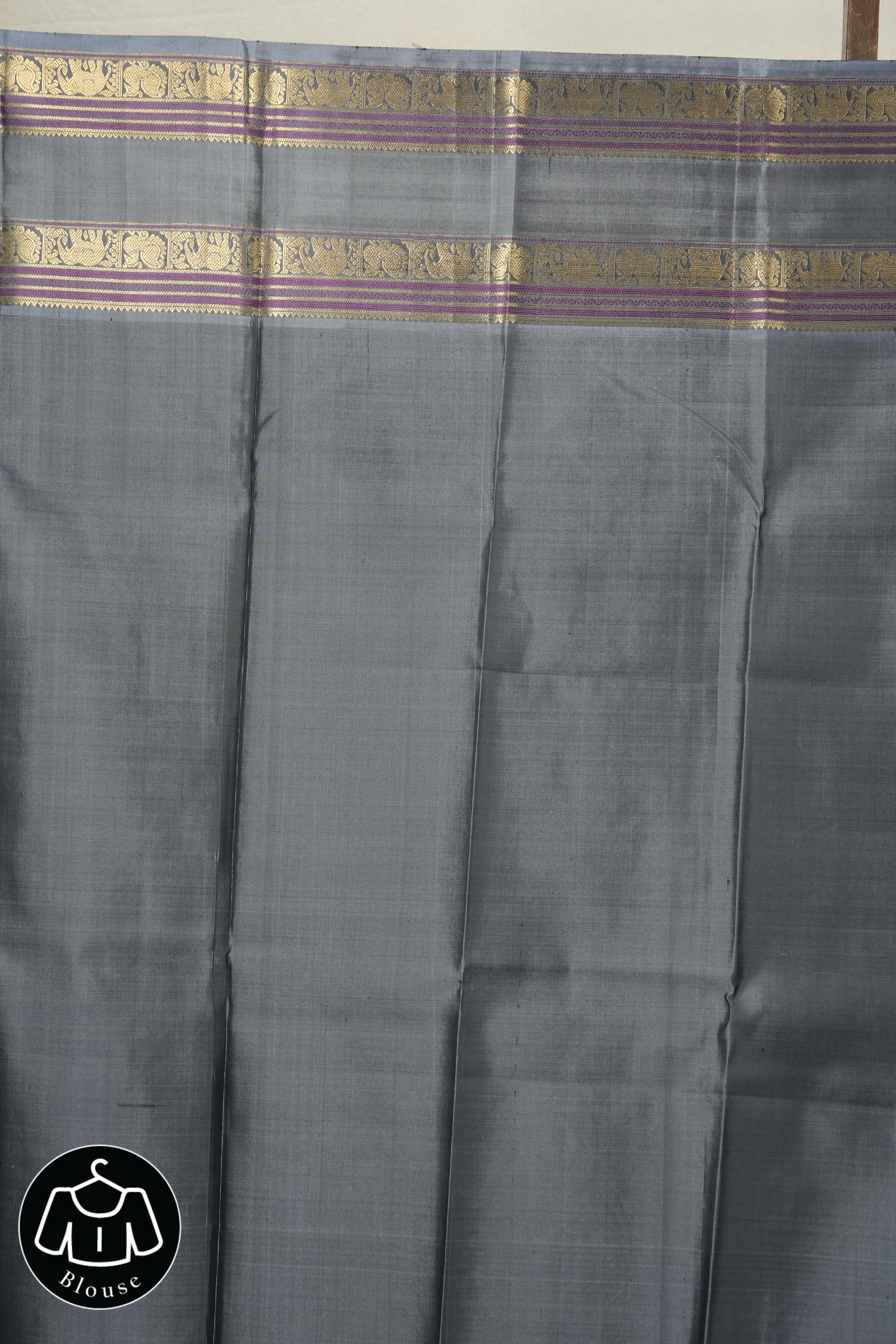 Grey Kanjeevaram Silk Saree-SRGKSS670