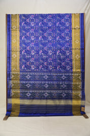 Navy Blue Rajkot Patola Silk Saree - SRNBRPSS558