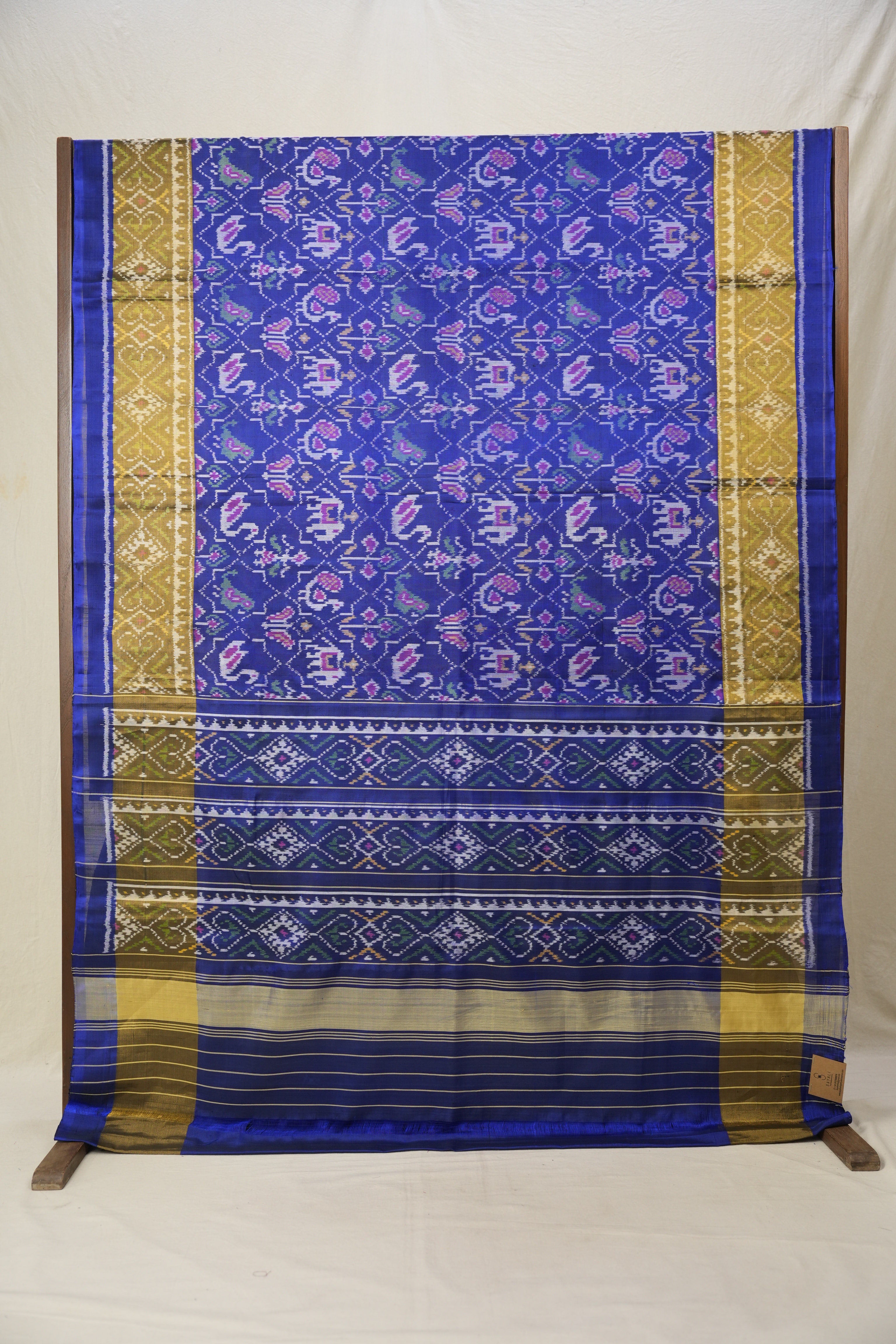 Navy Blue Rajkot Patola Silk Saree - SRNBRPSS558