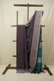 Dual Tone Maroon Cotton IIkal Saree - SRDTMCIS1116