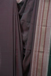 Dual Tone Maroon Cotton IIkal Saree - SRDTMCIS1116