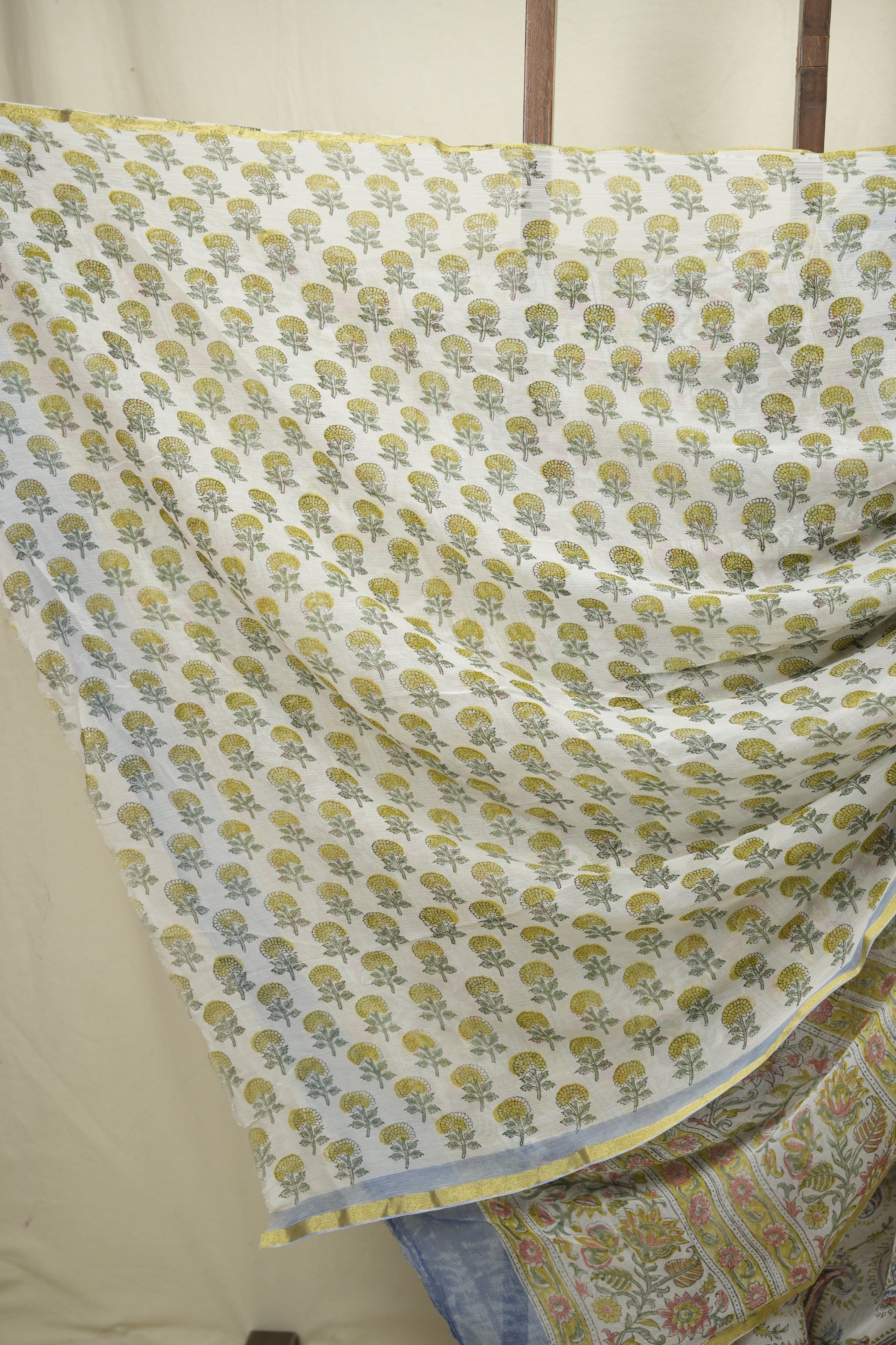 White HBP Georgette Saree - SRWHGS67