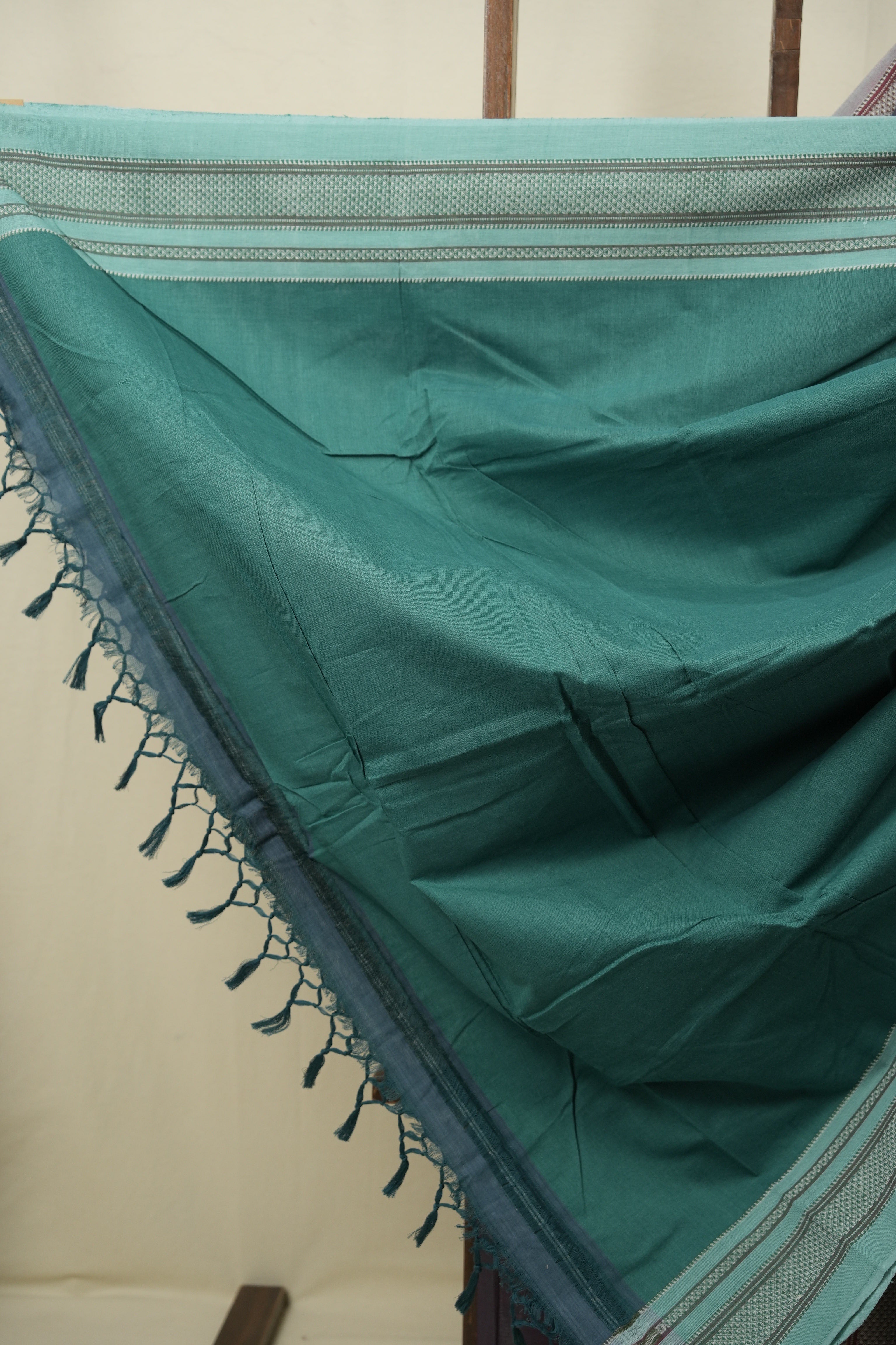 Dual Tone Maroon Cotton IIkal Saree - SRDTMCIS1116