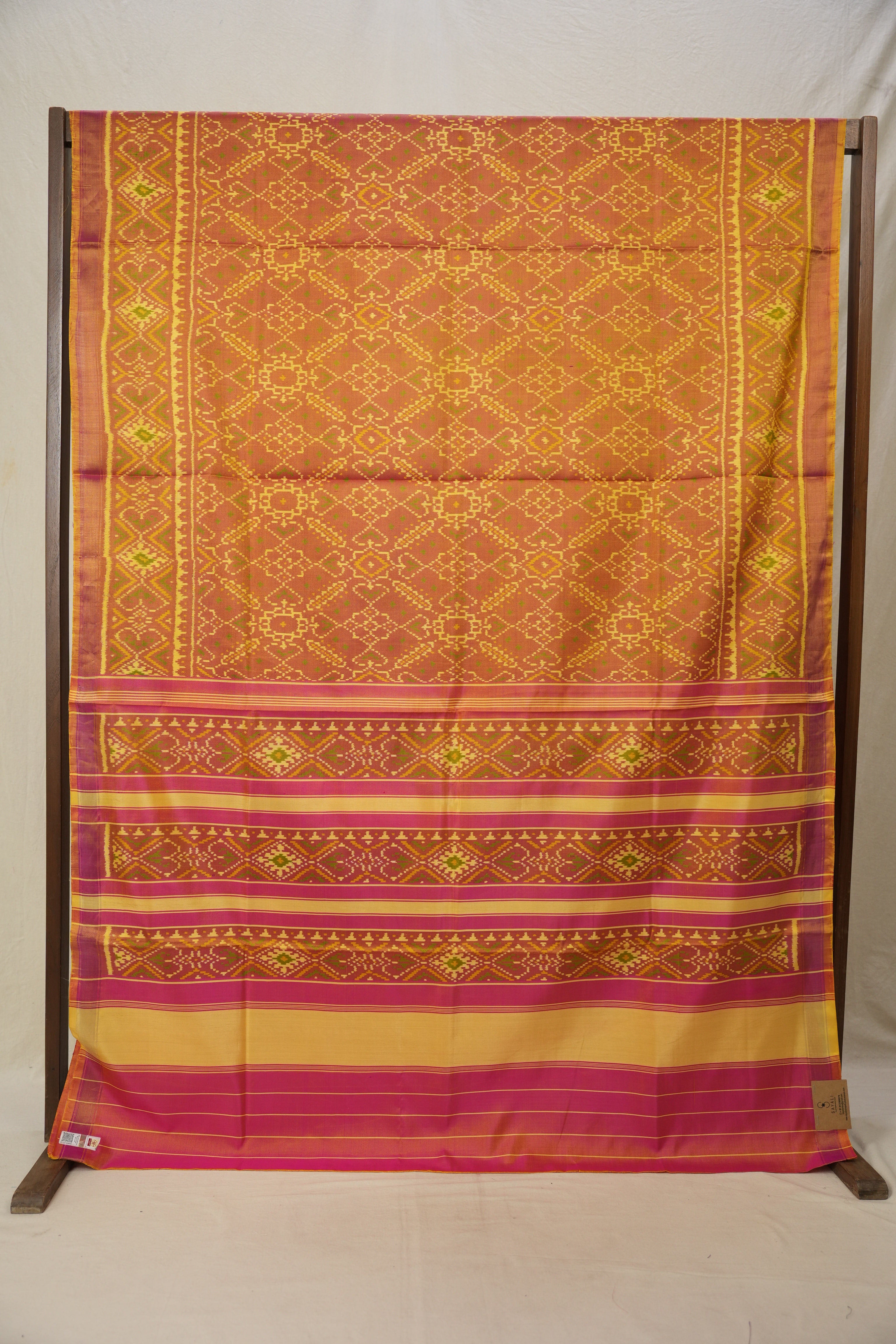 Dual Tone Pink Rajkot Patola Silk Saree - SRDTPRPSS491
