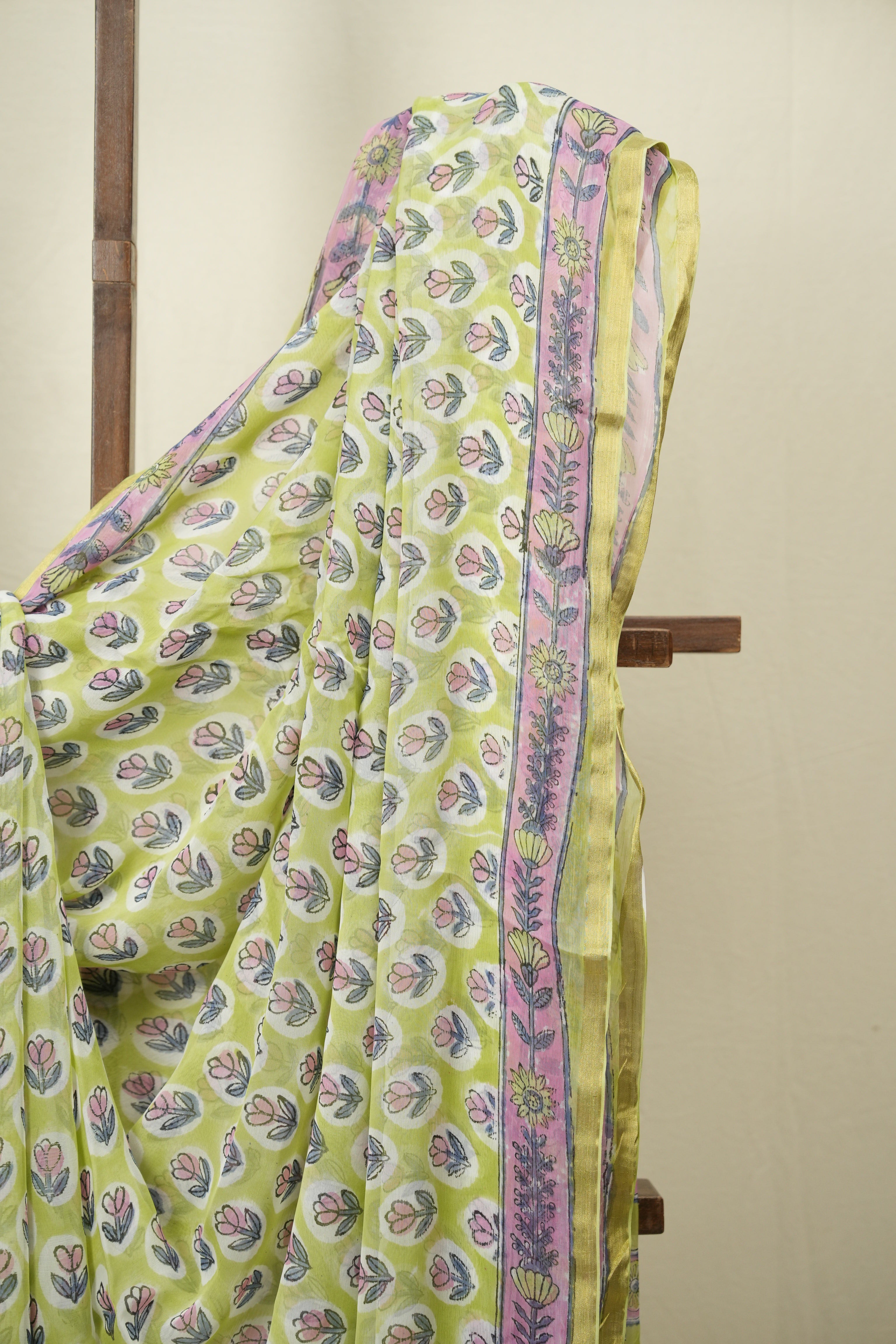 Mint Green HBP Georgette Saree - SRMGHGS55