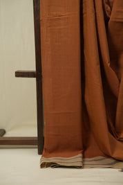 Mustard Cotton IIkal Saree - SRMCIS1117
