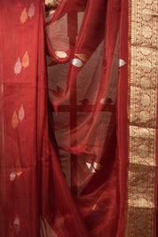 Maroon Tissue Banarasi Silk Saree - SRMTBSS48