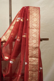 Maroon Tissue Banarasi Silk Saree - SRMTBSS48