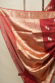 Maroon Tissue Banarasi Silk Saree - SRMTBSS48