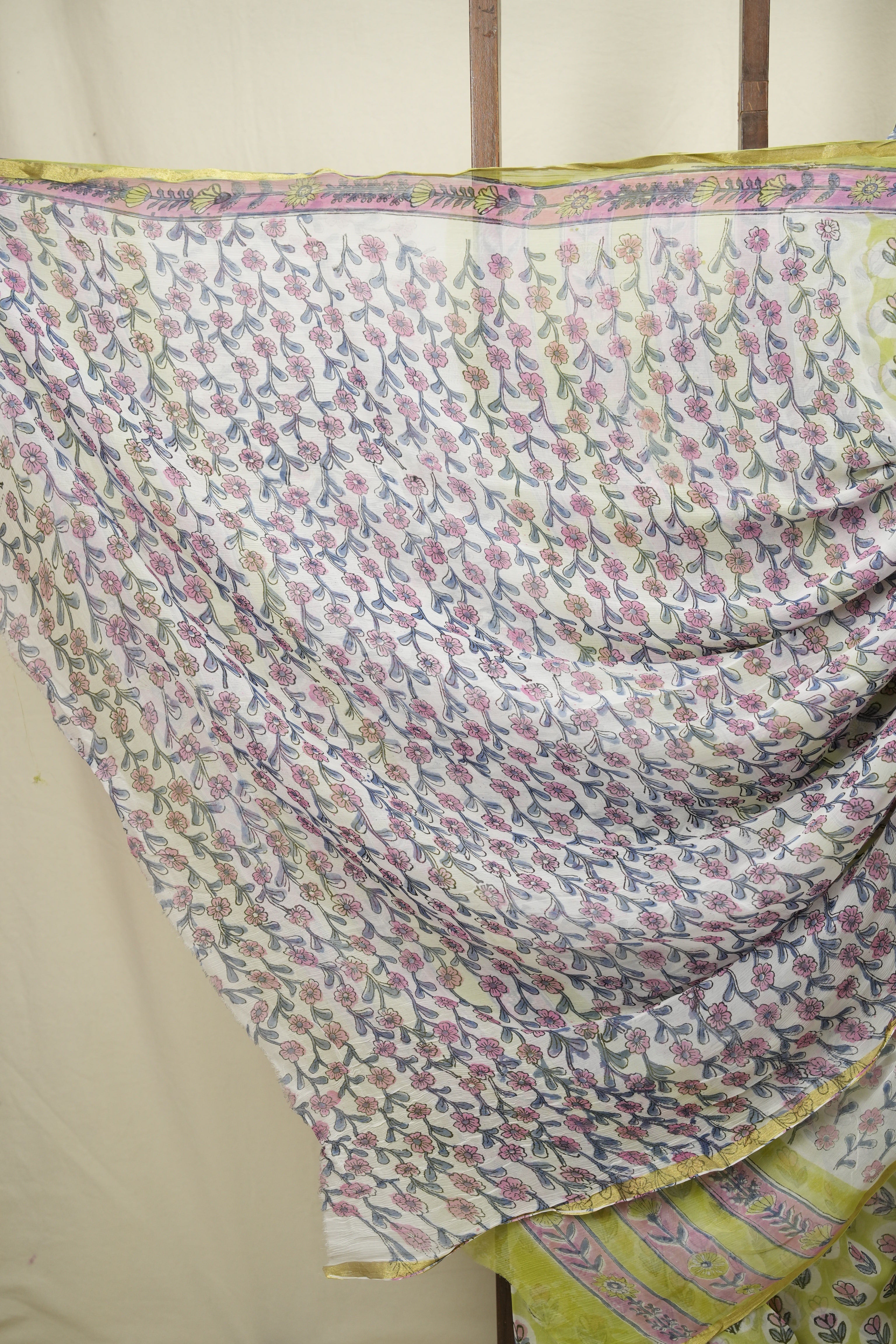 Mint Green HBP Georgette Saree - SRMGHGS55
