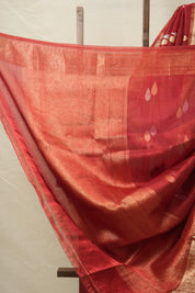 Maroon Tissue Banarasi Silk Saree - SRMTBSS48