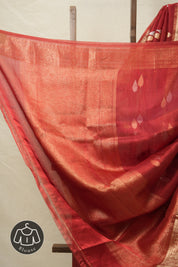 Maroon Tissue Banarasi Silk Saree - SRMTBSS48
