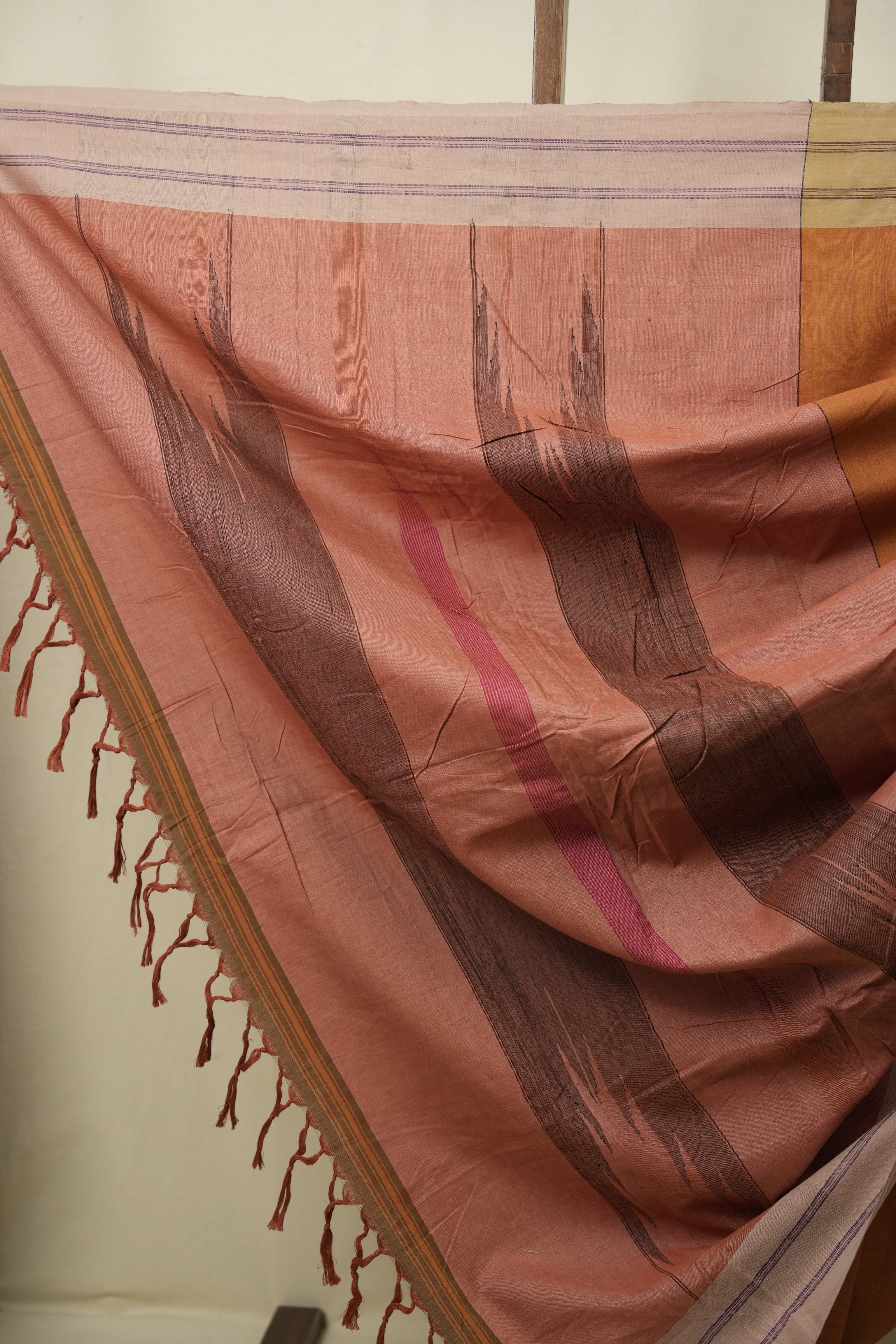 Mustard Cotton IIkal Saree - SRMCIS1117