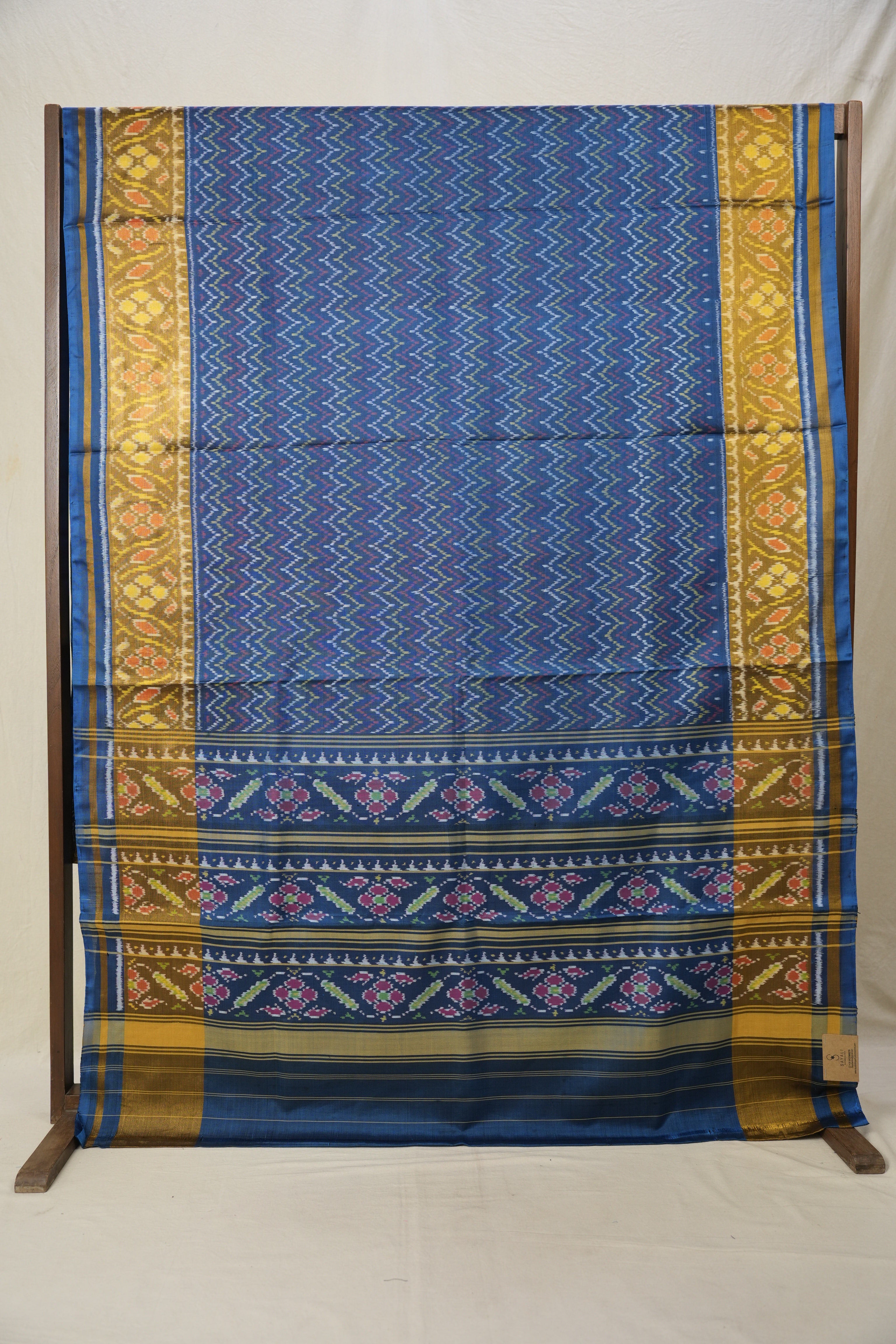 Blue Rajkot Patola Silk Saree - SRBRPSS437